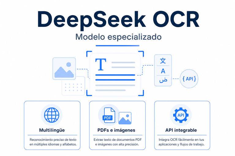 Infografía: DeepSeek OCR: reconocimiento de texto en imágenes y PDFs