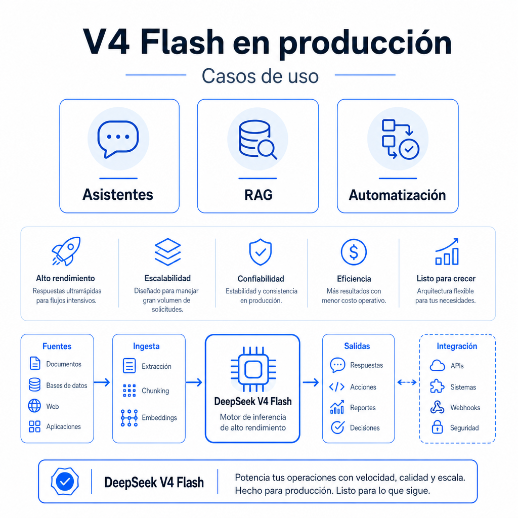DeepSeek V4 Flash como motor para producción de alto volumen