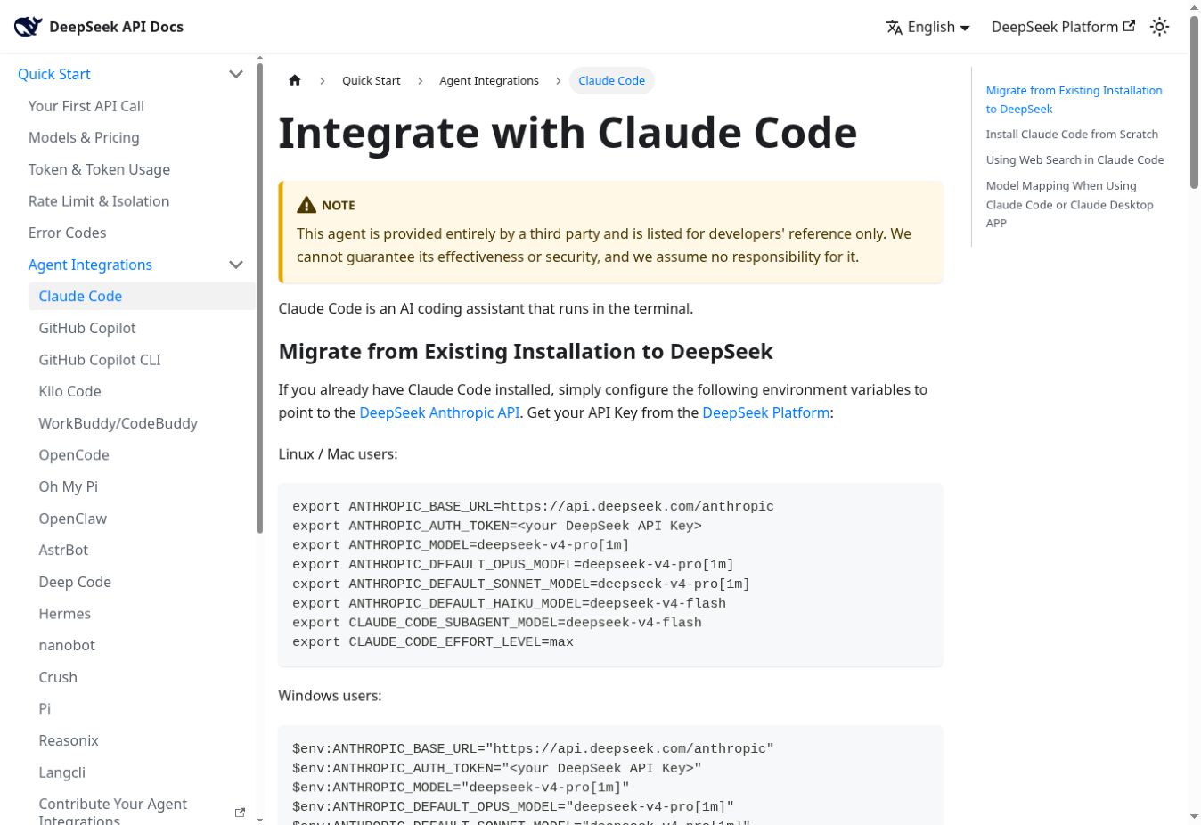 Configuración oficial de DeepSeek V4 Pro y Flash en Claude Code