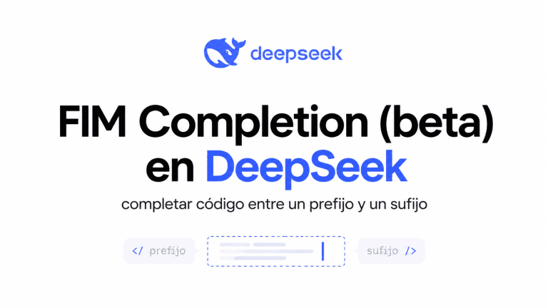 FIM Completion (beta) en DeepSeek: completar código entre un prefijo y un sufijo
