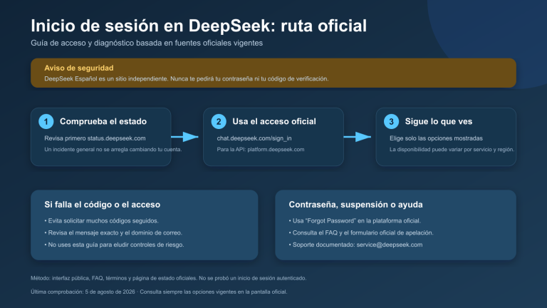 Diagrama de acceso oficial y solución de problemas de inicio de sesión en DeepSeek